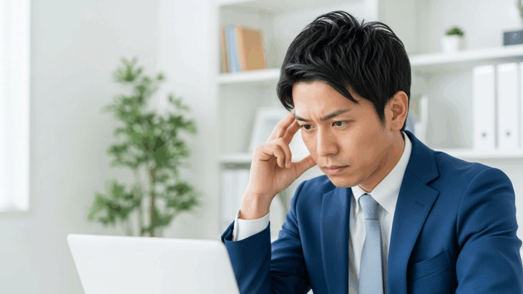 考え込む男性